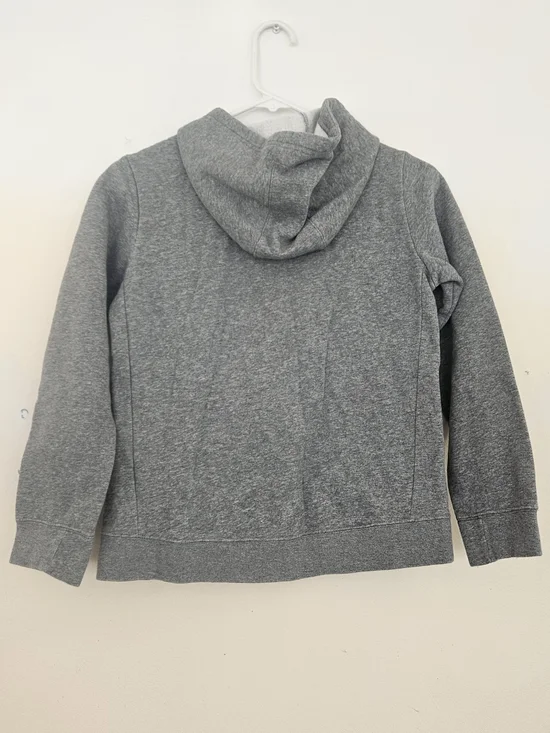 Nike Kids' Gray Hoodie with Pink Logo - Picture 2 of 4